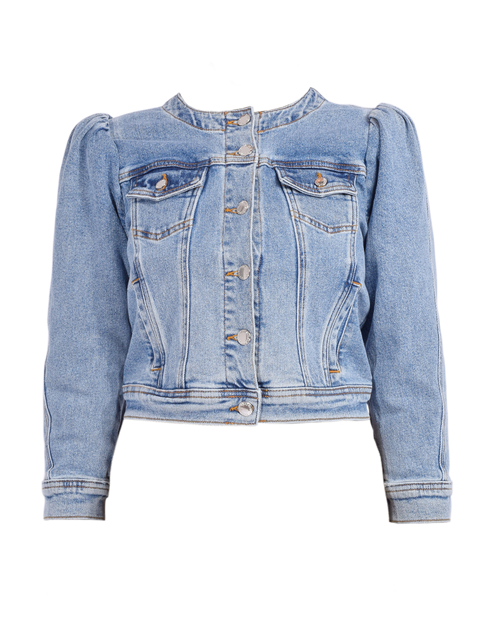 Retrofete Tasha Puff-sleeve Denim Jacket In Tangier Product Shot 