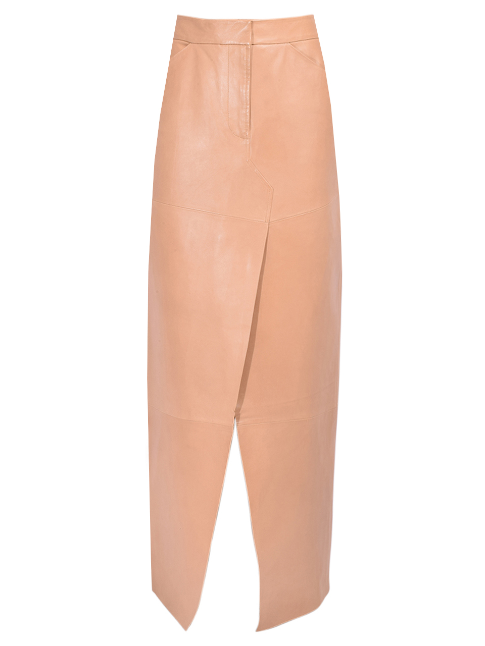 LAMARQUE Leather Mariette Maxi Skirt in Camel Product Shot 