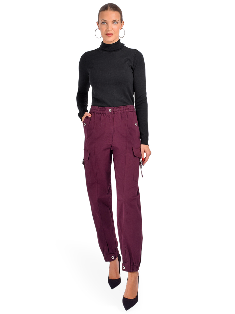 3.1 Phillip Lim Utility Cargo Jogger in Oxblood Full Outfit 