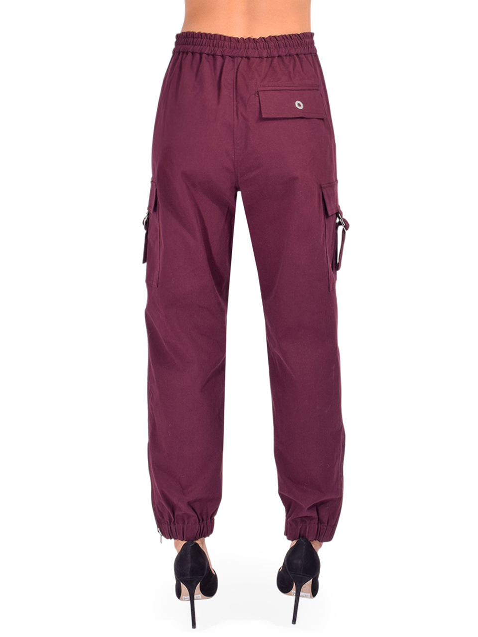 3.1 Phillip Lim Utility Cargo Jogger in Oxblood Back View 