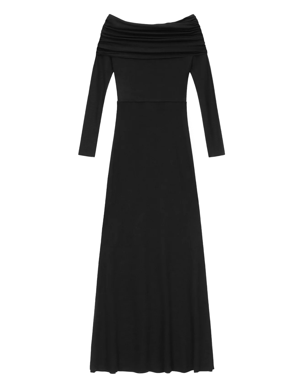 RTA Zadie Slit Maxi Dress in Black Product Shot 
