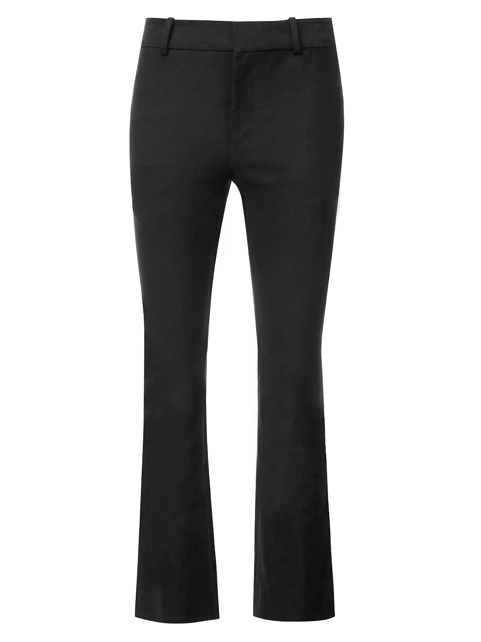 Derek Lam 10 Crosby Cropped Crosby Flare Trouser in Black Product Shot 