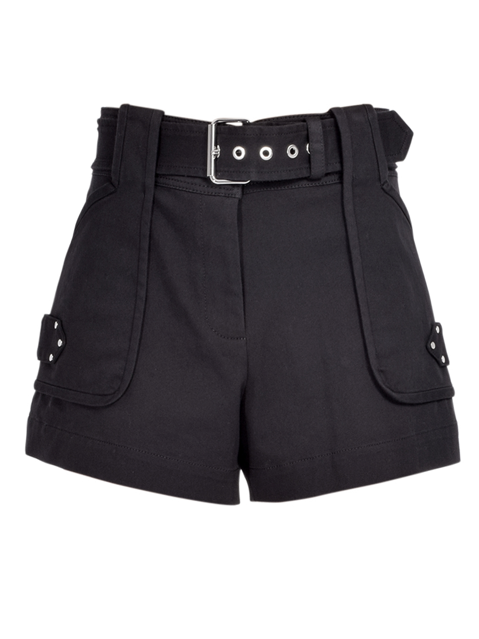 Derek Lam 10 Crosby Monterey Belted Shorts in Black