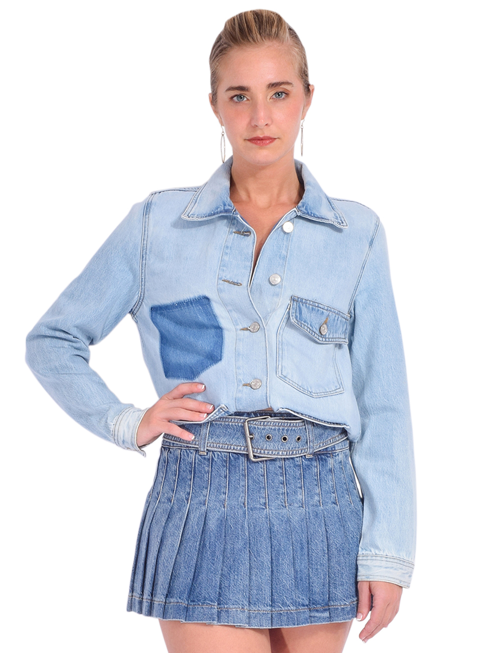 FRAME Chore Denim Jacket in Vesper Front View 