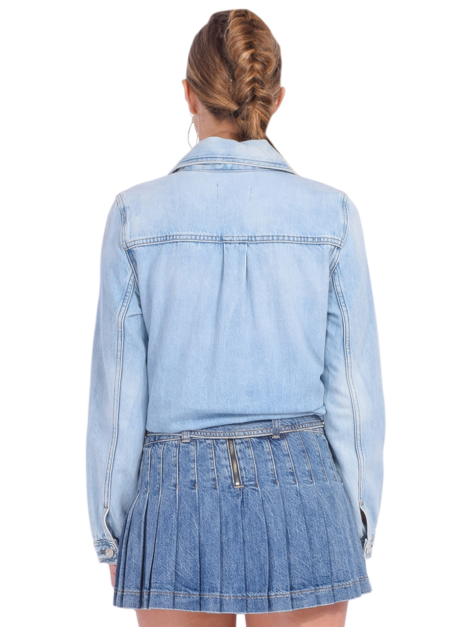 FRAME Chore Denim Jacket in Vesper Back View 