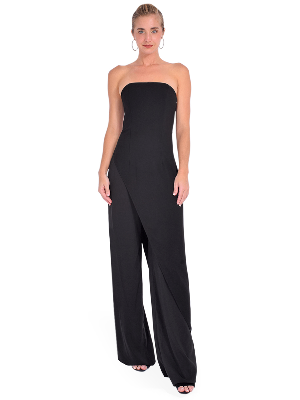 Alice+Olivia スリーブレス黒シンプル ストレッチタイトワンピ Mollie Convertible Bodysuit In Black | Alice + Olivia