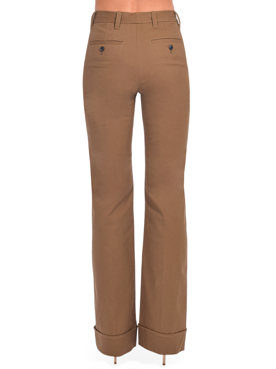 3.1. Phillip Lim Cuffed Kick Flare Pant in Oak Back View 
