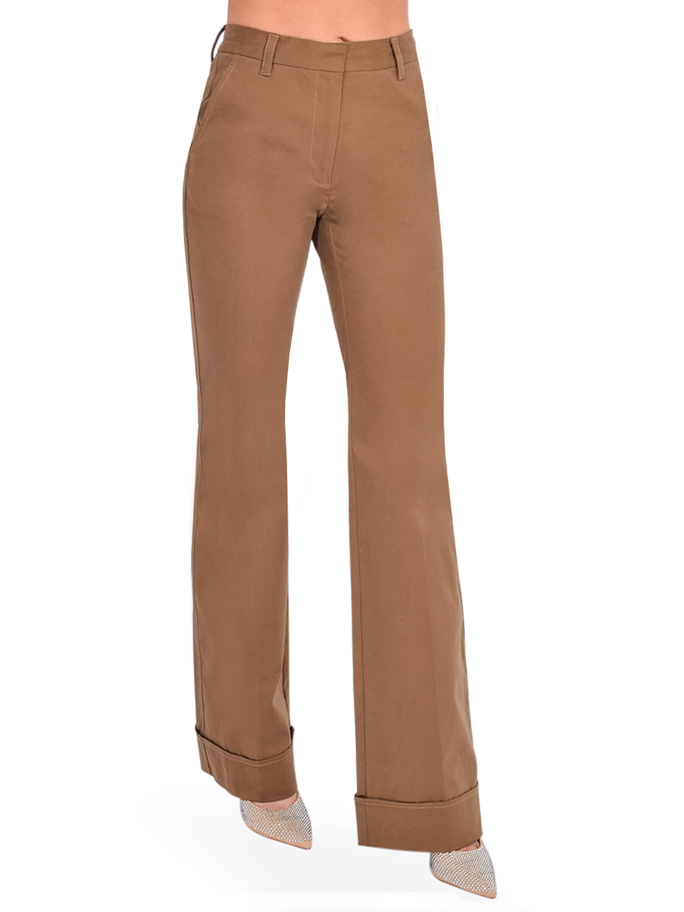 3.1. Phillip Lim Cuffed Kick Flare Pant in Oak Side View 