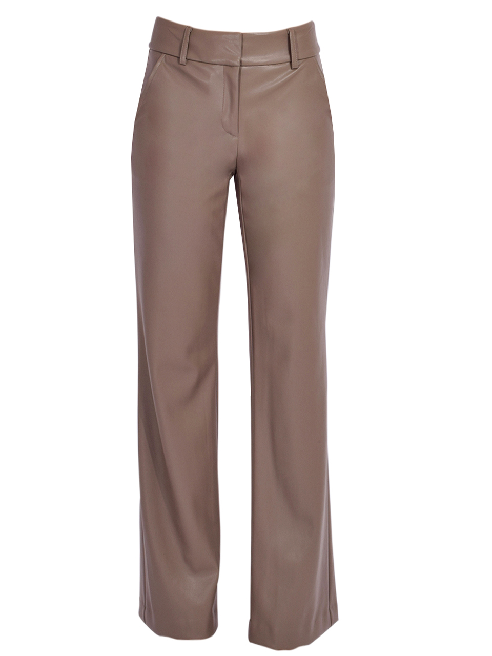 DREW Juliette Vegan Leather Pant Taupe Product Shot 

