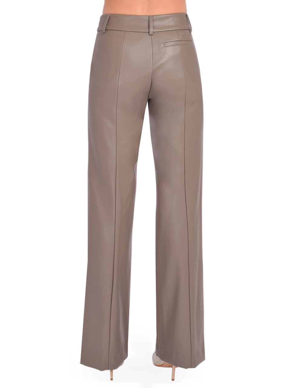 DREW Juliette Vegan Leather Pant Taupe Back View 

