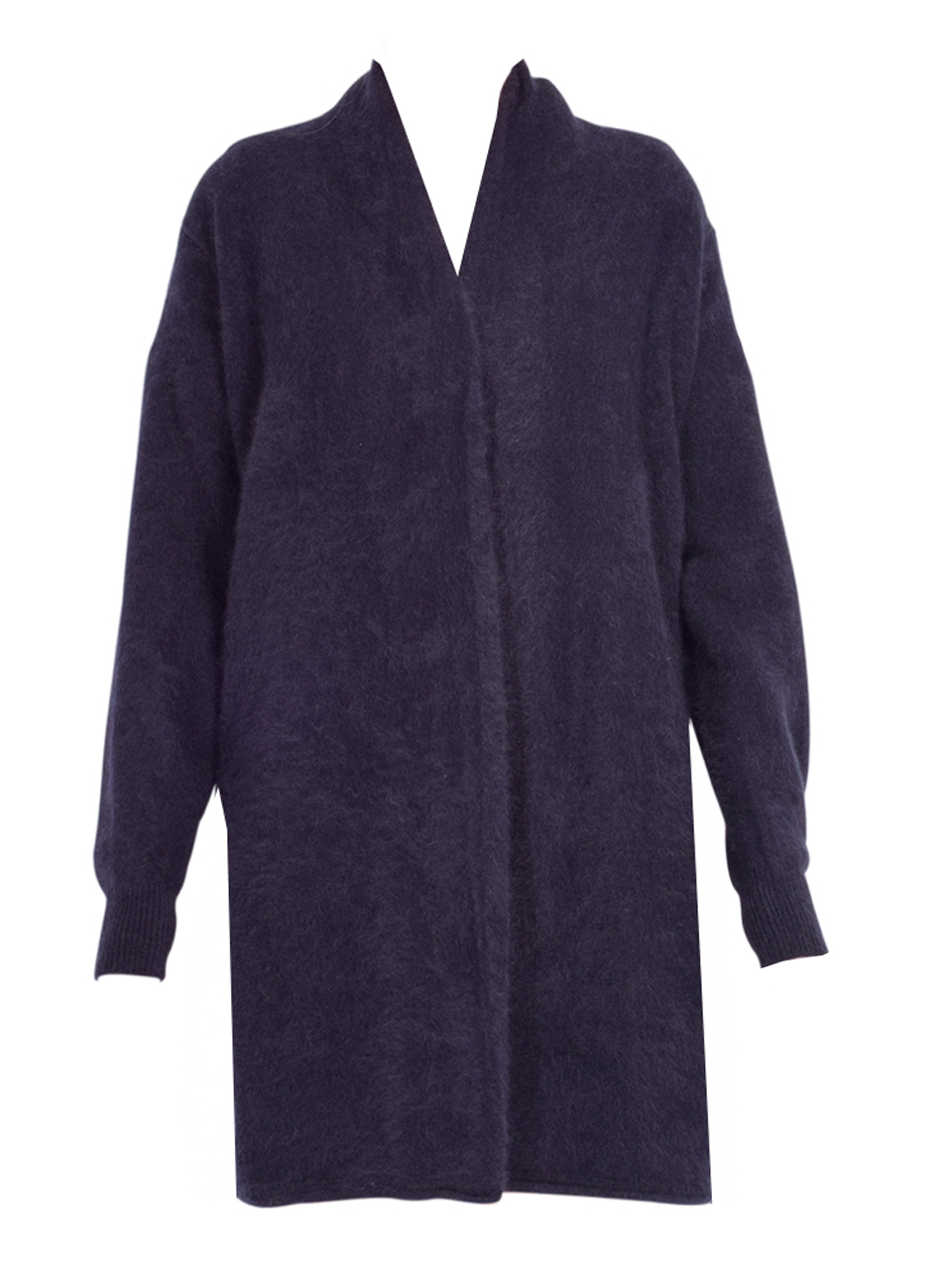 C.T. Plage Raccoon Long Cardigan in Navy Product Shot 

