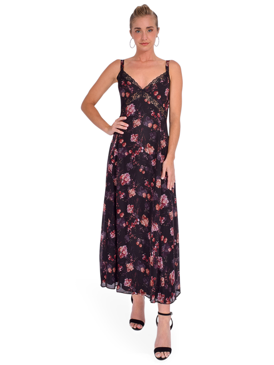 CAMI NYC Nairobi Maxi Dress in Harvest Floral Front View 1