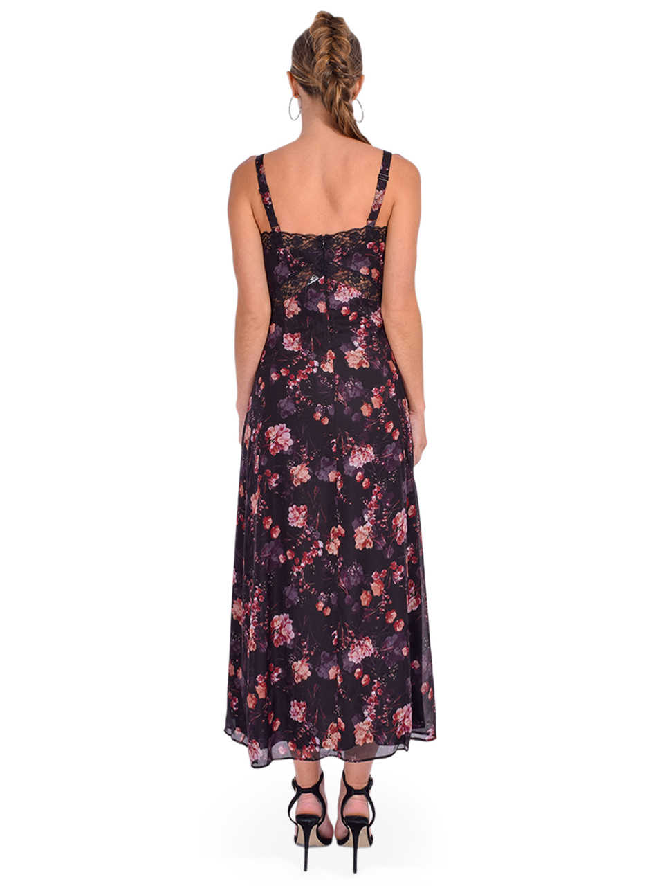 CAMI NYC Nairobi Maxi Dress in Harvest Floral Back View 