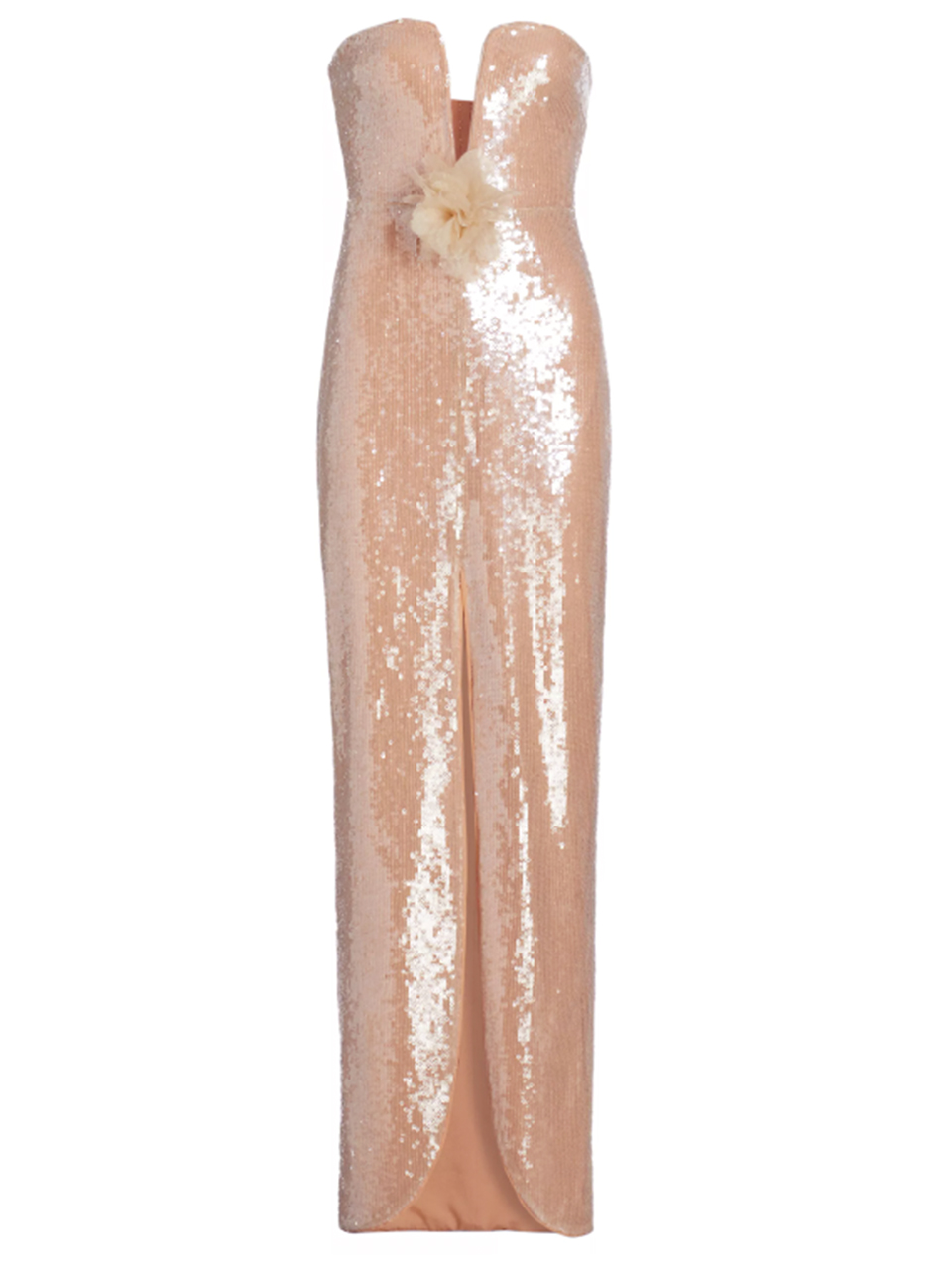 Self-Portrait Champagne Sequin Maxi Dress Product Shot 