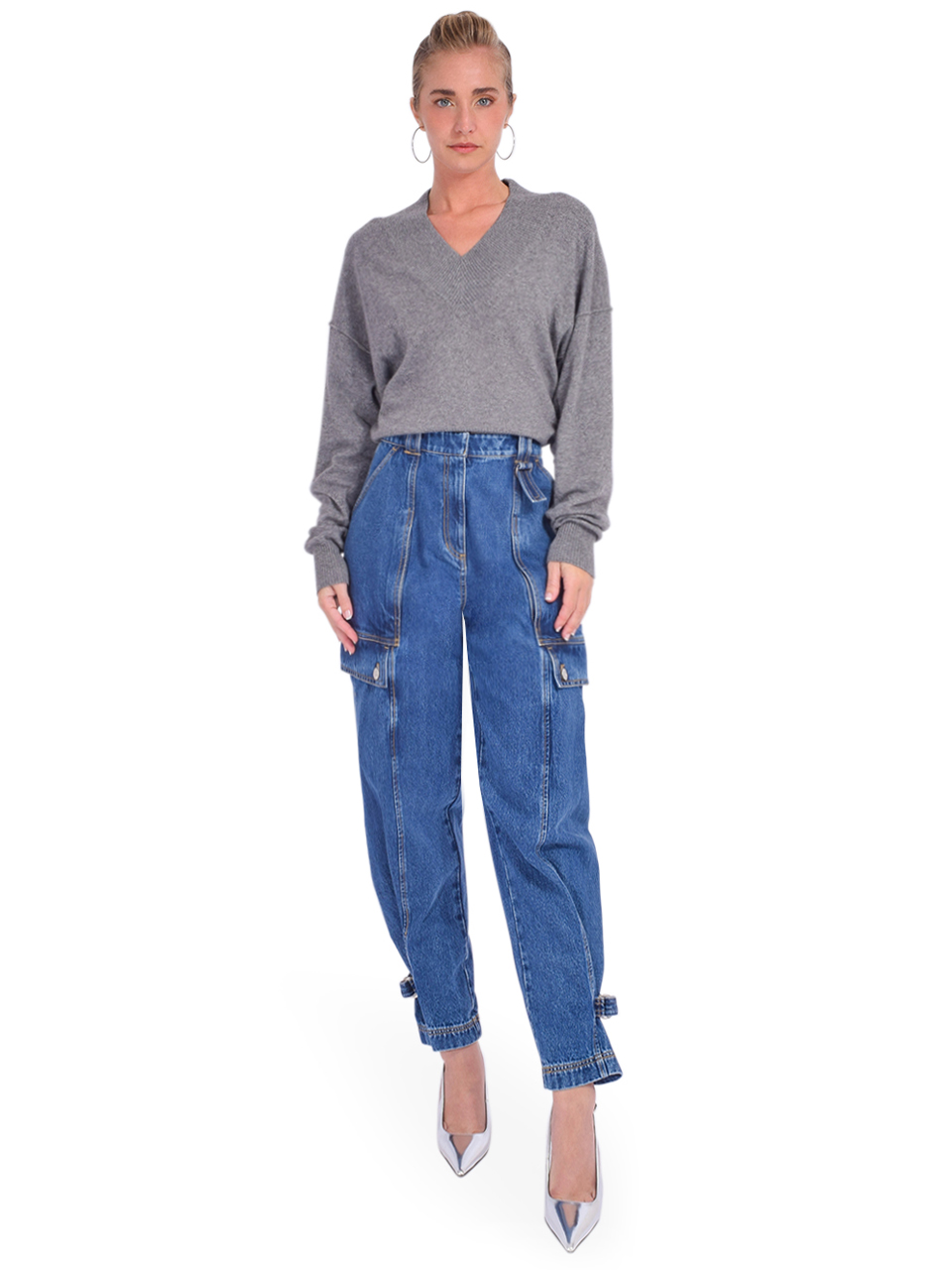 3.1. Phillip Lim Denim Cargo Jean in Vintage Blue Full Outfit 