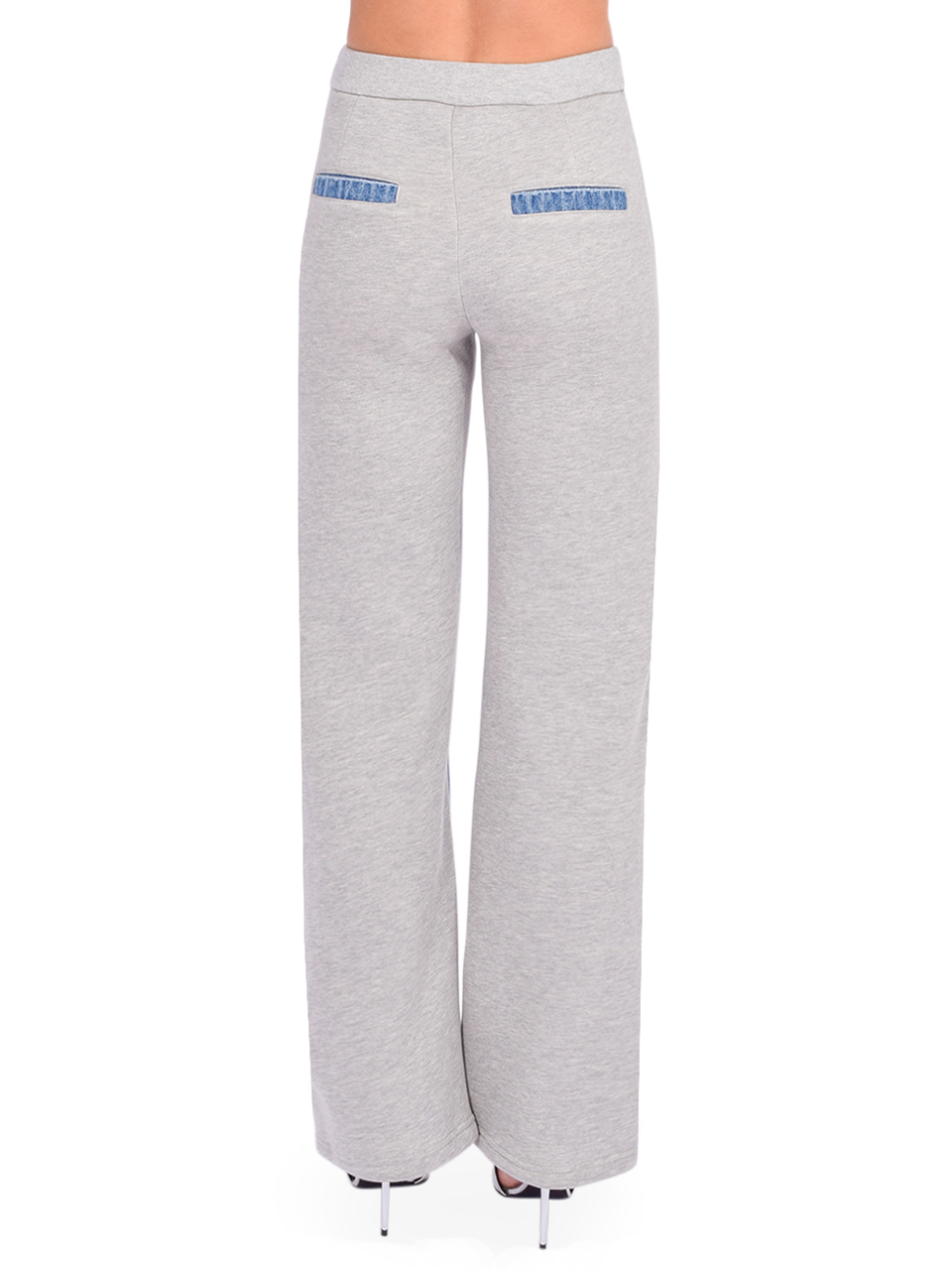 SER.O.YA Payton Terry Denim Pant in River Blue Back View