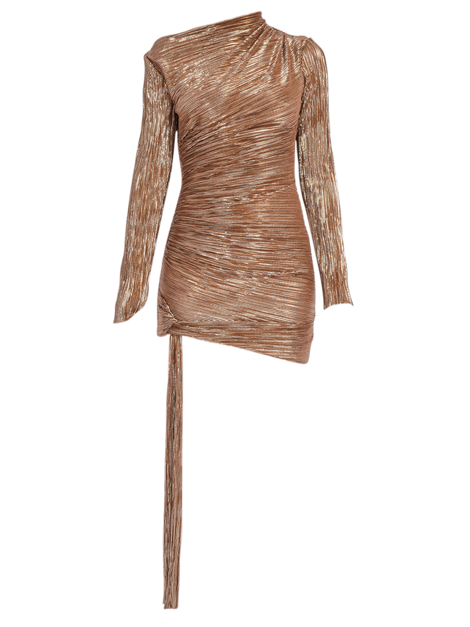 SABINA MUSAYEV Sagitta Mini Dress in Golden Brown Product Shot 