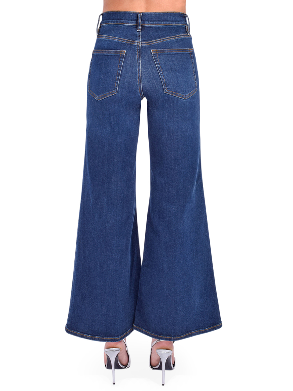 FRAME Le Palazzo Crop in Moonflower Back View 