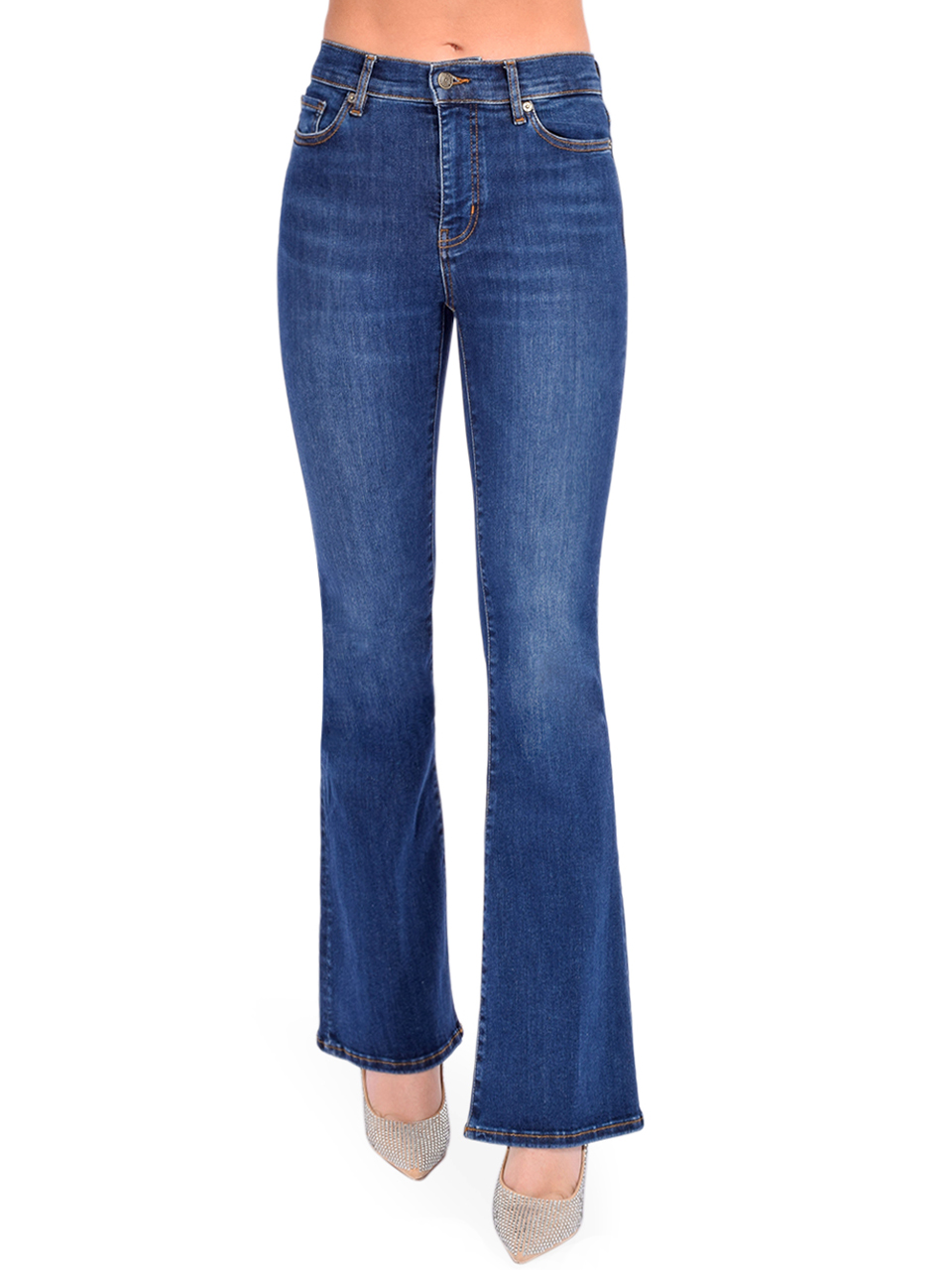 FRAME Le Easy Flare in Moonflower Front View 