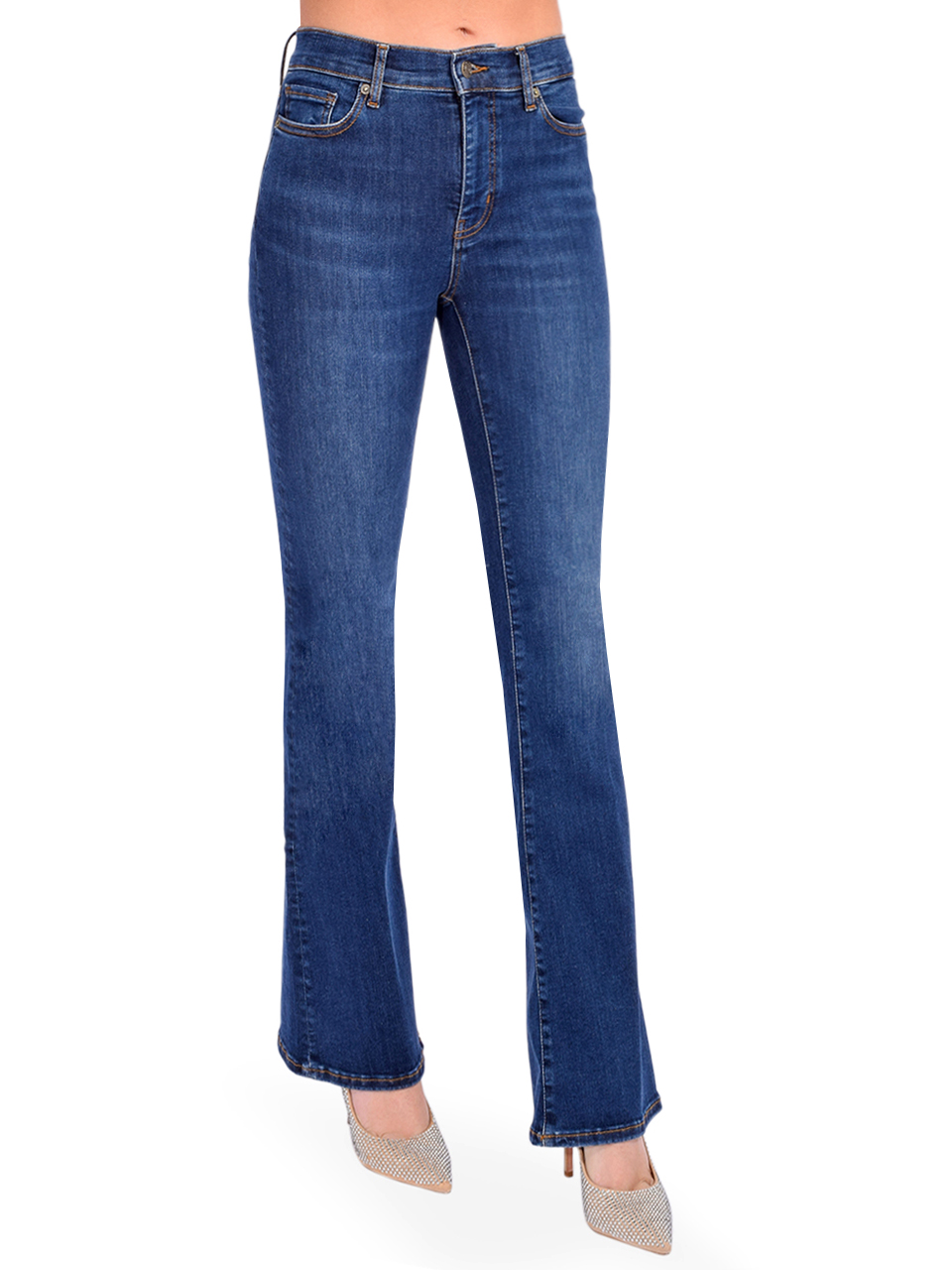 FRAME Le Easy Flare in Moonflower Side View 