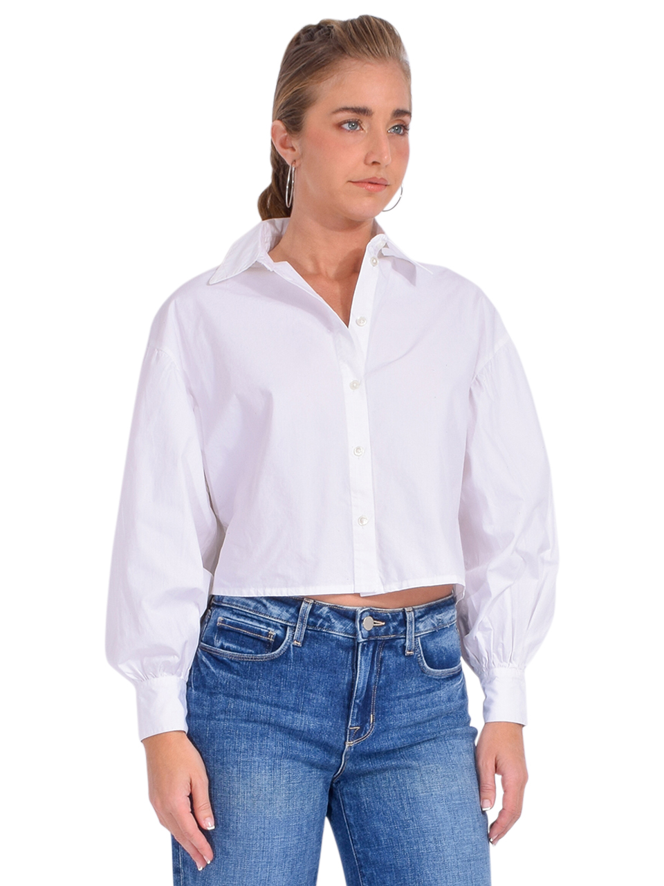 Bellerose Kinga Shirt in White Side View 