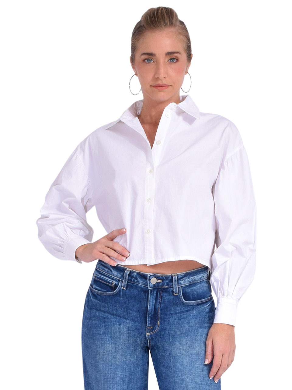 Bellerose Kinga Shirt in White Front View 