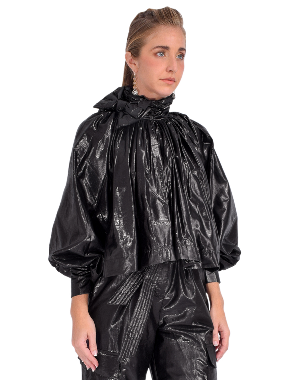 Mes Demoiselles Virginie Blouse In Black Side View 