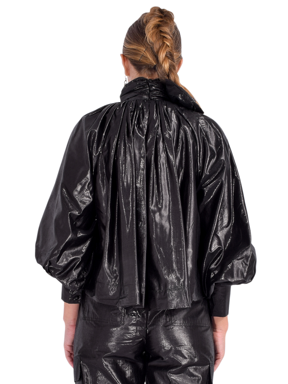 Mes Demoiselles Virginie Blouse In Black Back View 