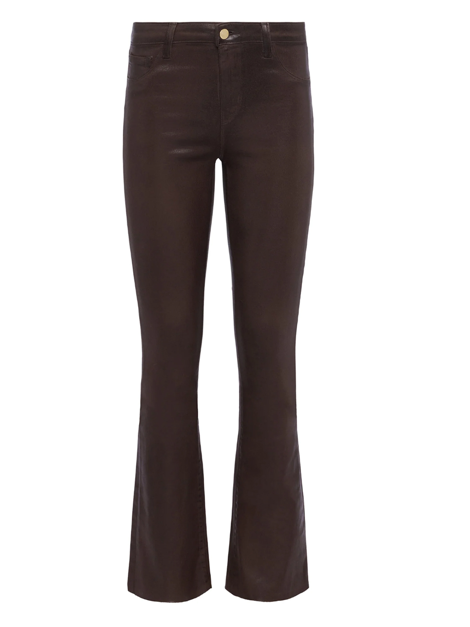 L' Agence Ruth Coated Straight-Leg Jean in Espresso Product Shot 