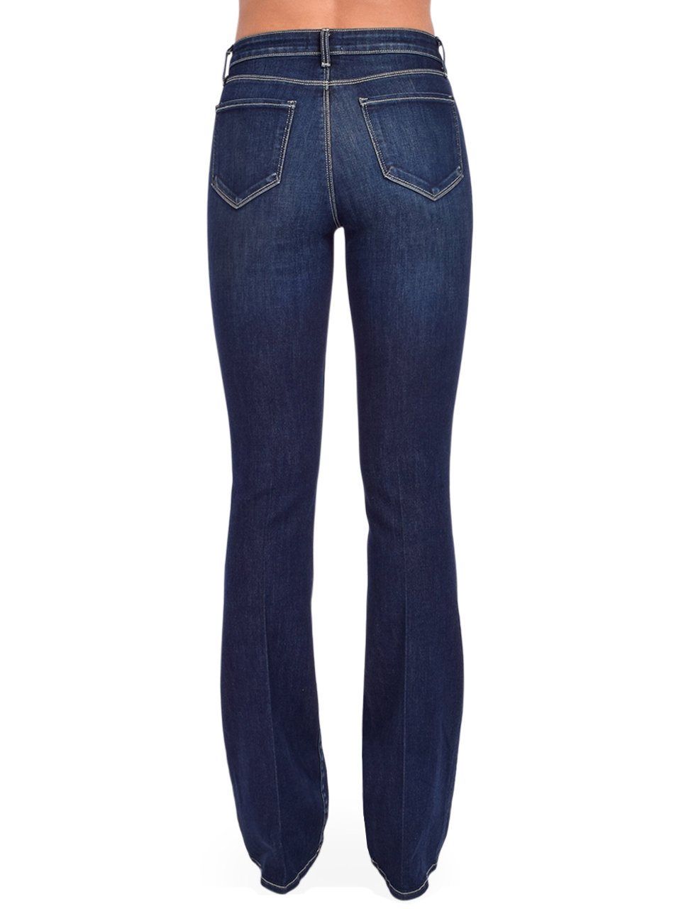 L'Agence Selma Bootcut Jean in Crest Blue Back View 