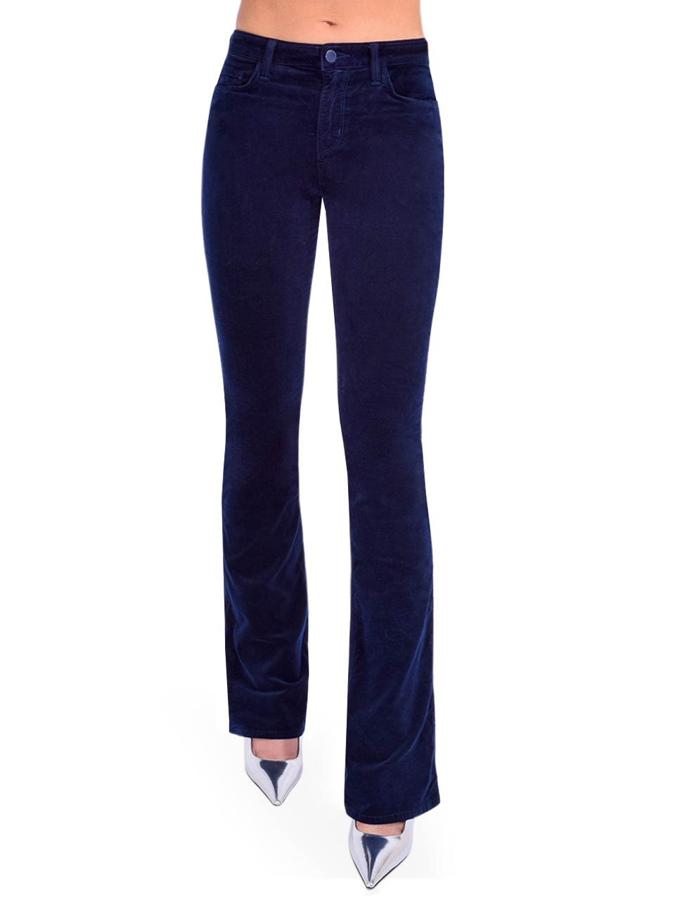 L'Agence Stevie Velvet Jean in Dark Navy Front View 