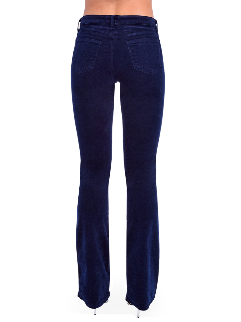 L'Agence Stevie Velvet Jean in Dark Navy Back View 