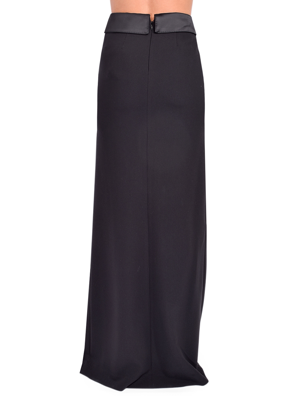 L'Agence Diara Tuxedo Skirt in Black Back View 