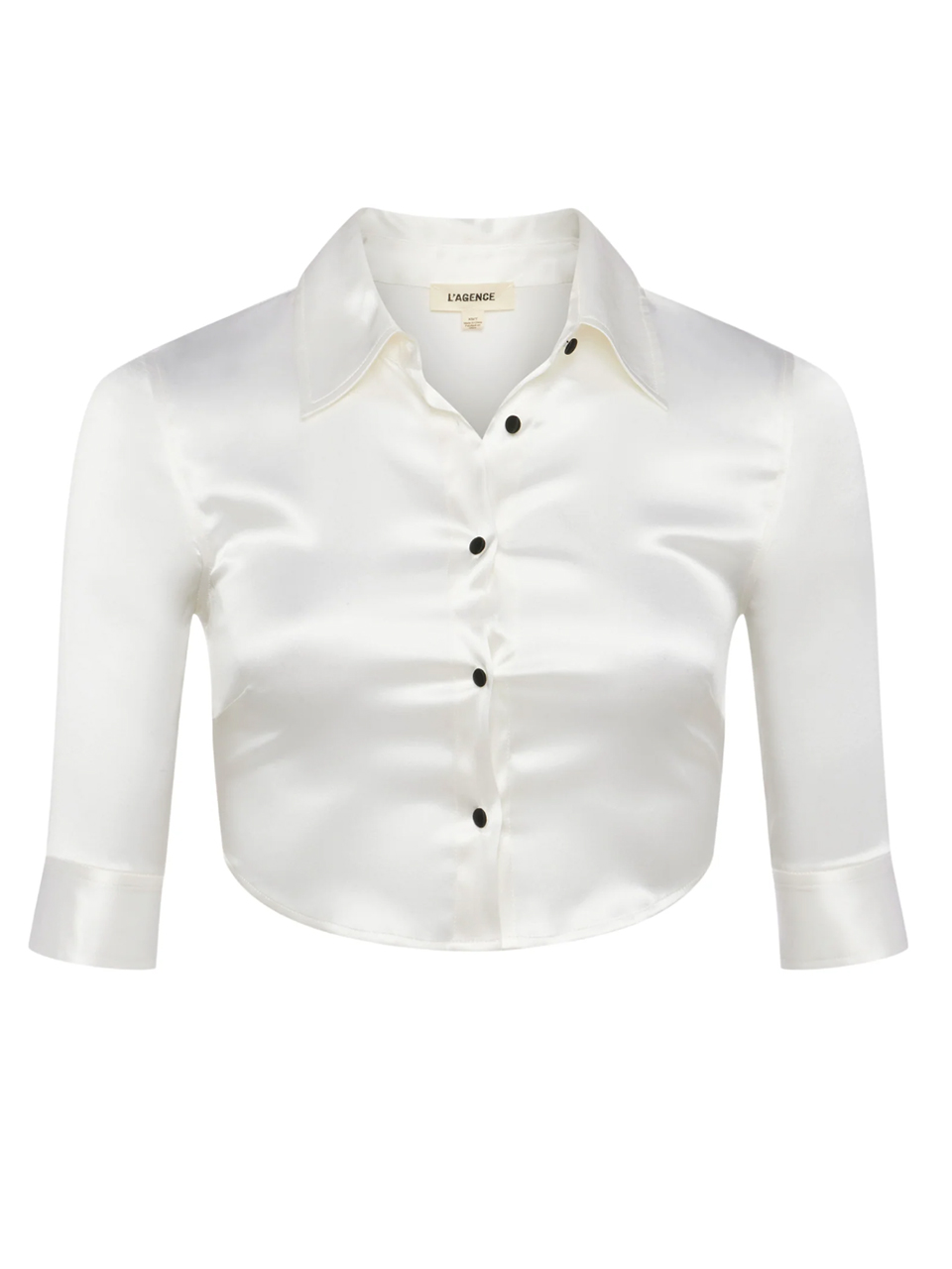 L'Agence Niccola Stretch-Silk Blouse in White Product Shot 