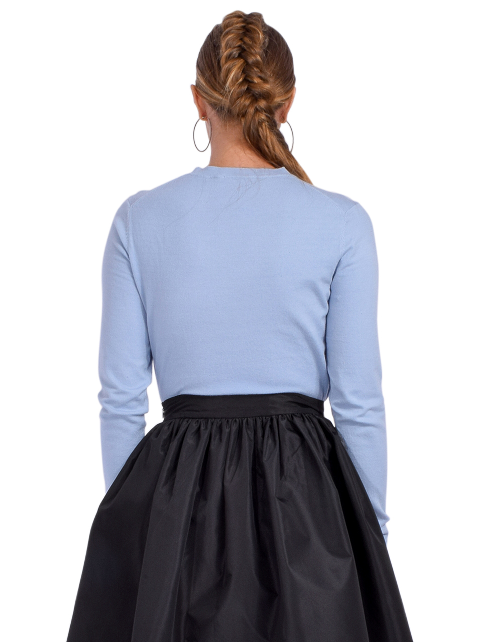 Ottod'Ame Crewneck Pullover in Cristallo Blue Back View 