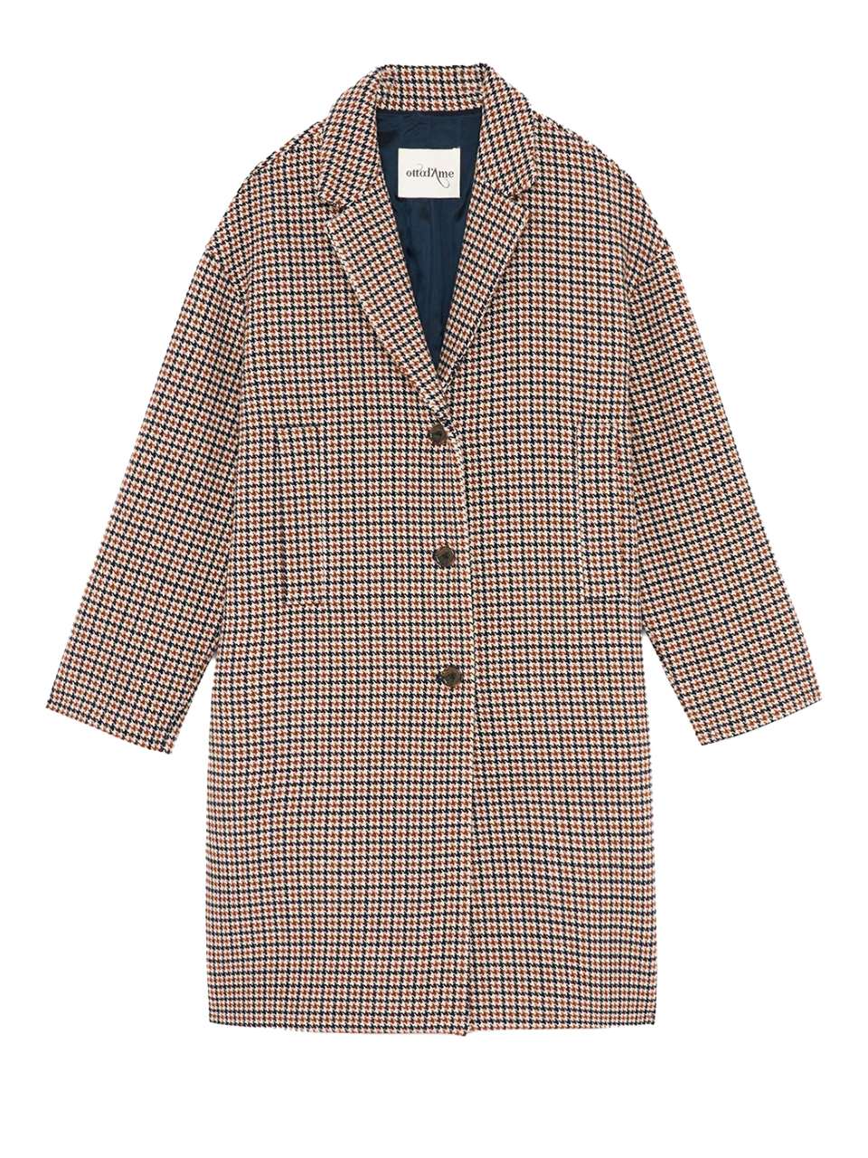 Ottod'Ame Wool-Blend Check Coat Product Shot 