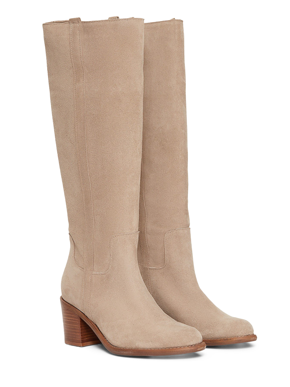 Ottod'Ame Camel Knee High Boot Front Side View 