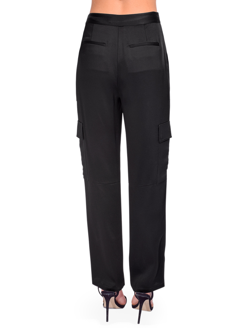SIMKHAI Carolina Utility Pant in Black Back View 