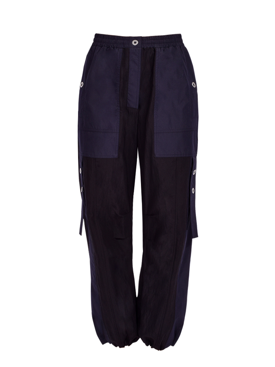 3.1 Phillip Lim Utility Cargo Jogger with Poplin Combo in Black/ Midnight Product Shot