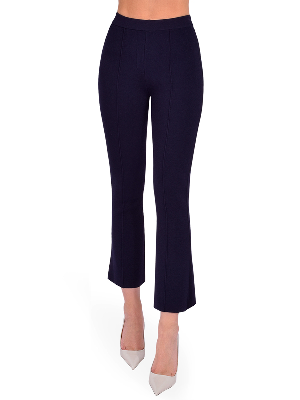 3.1 Phillip Lim Compact Cropped Kick Flare Pant in Midnight Front View 