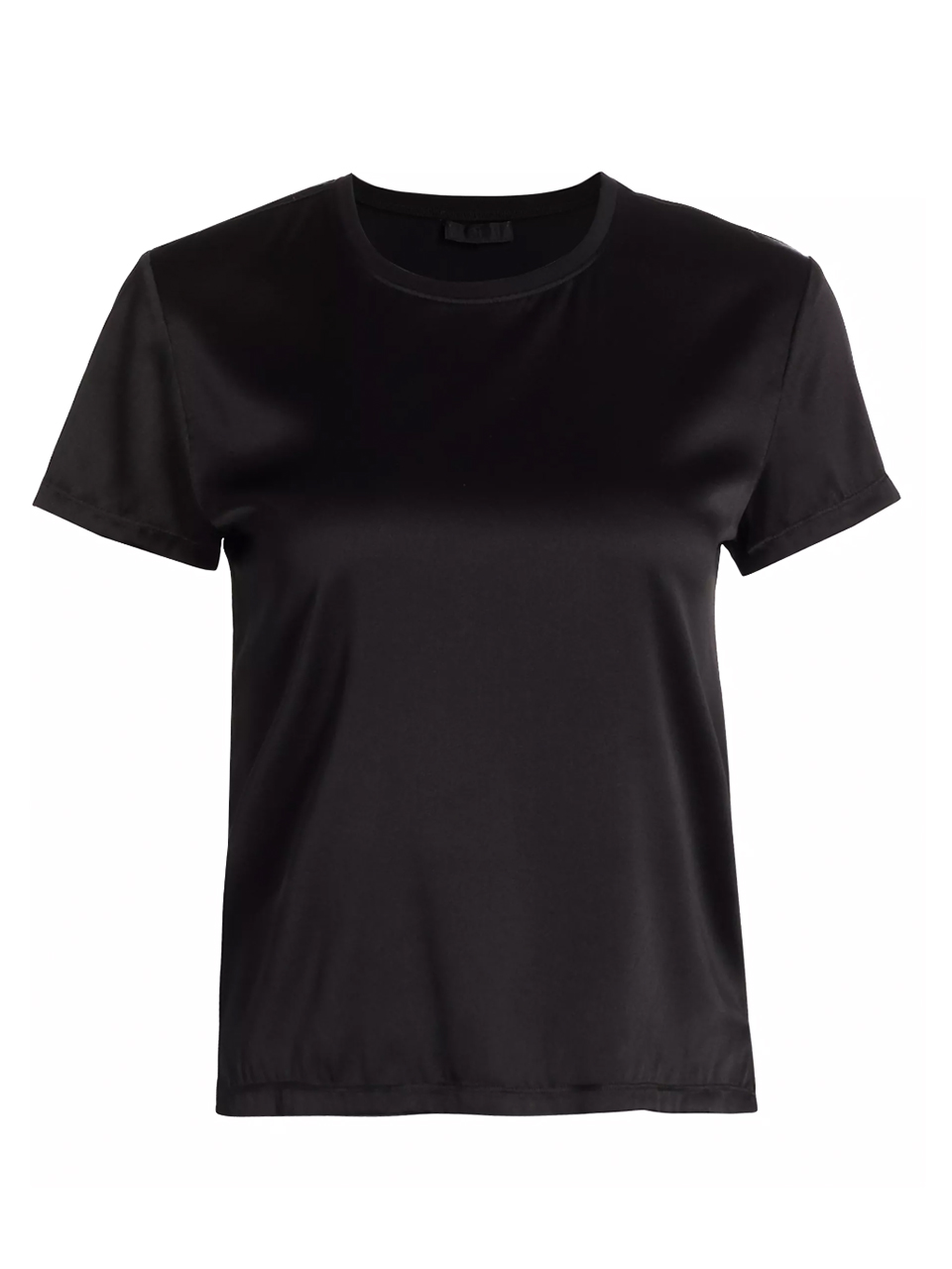 ATM Silk Blend Crew Neck Tee in Black Product Shot 