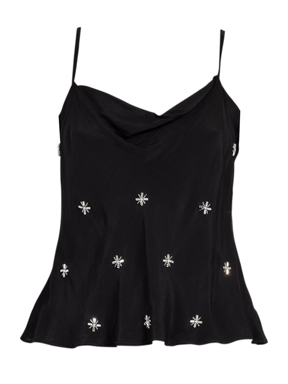 Karina Grimaldi Thea Embroidered Top in Black Product Shot 
