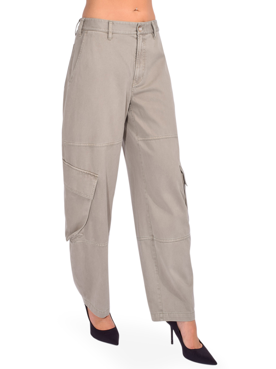 FRAME The Bubble Cargo in Rosemary Side View 