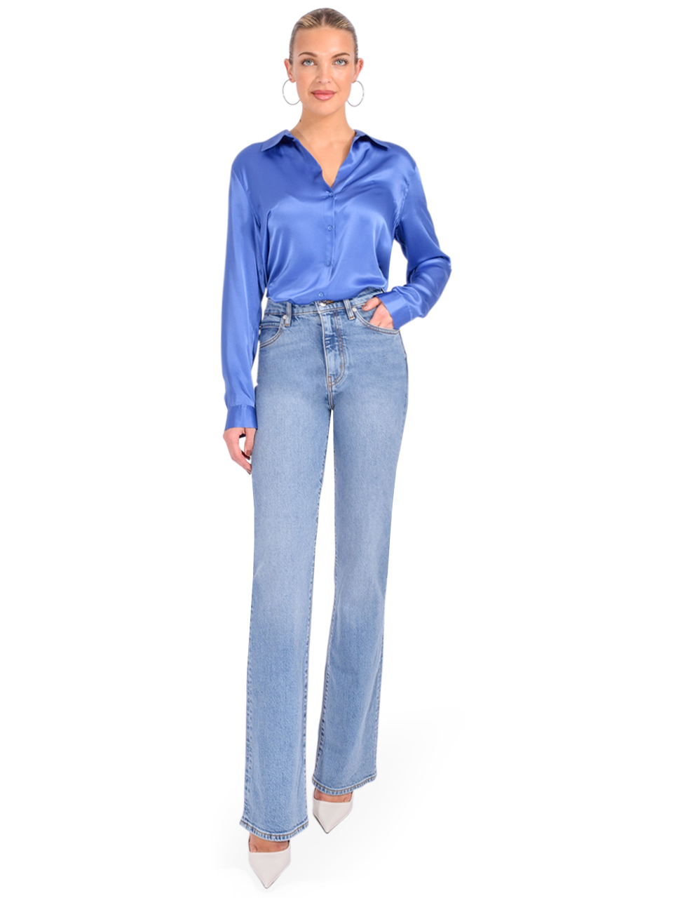 FRAME The Arrow in Leela in Blue Full Outfit 