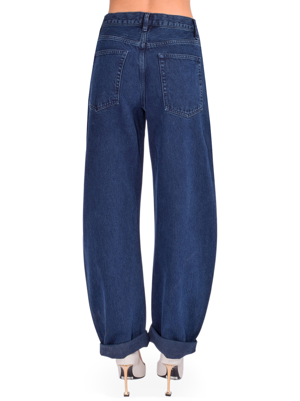 FRAME The Bubble Jean in Dorado Blue Back View 
