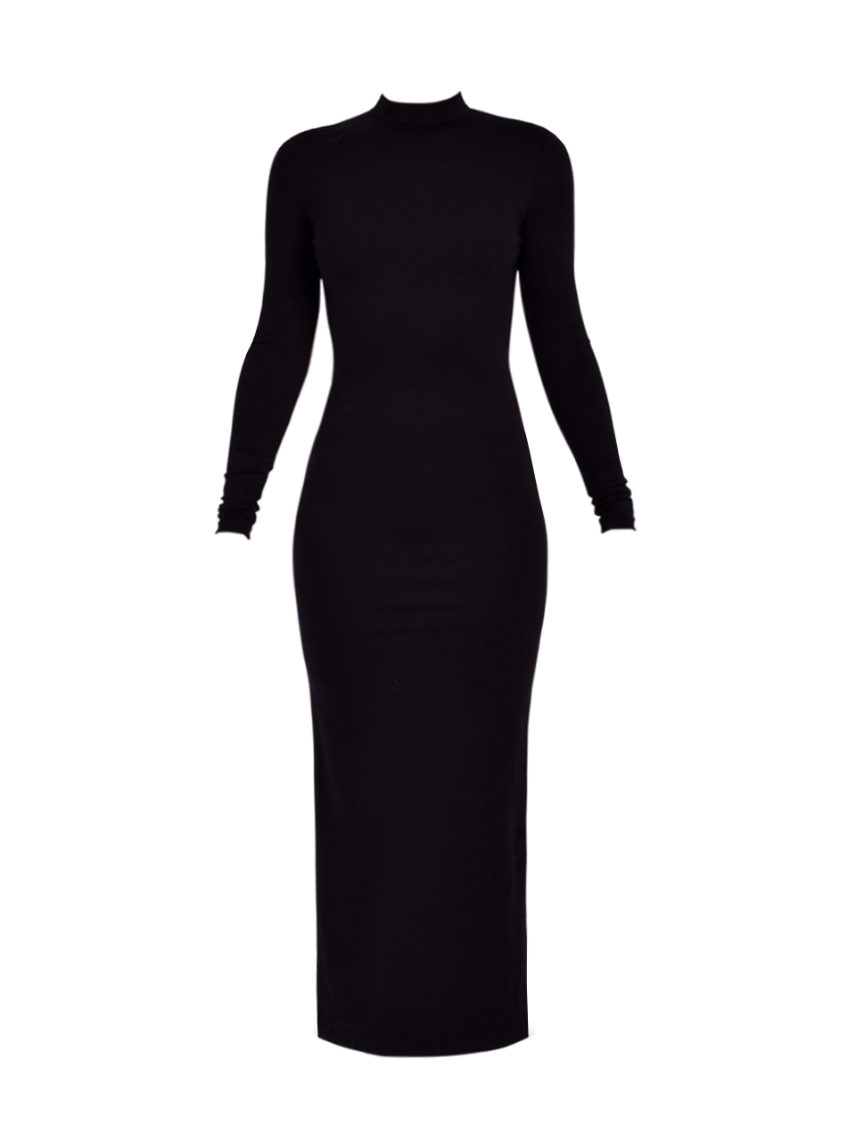 LAMARQUE Mirella Knit Maxi Dress in Black Product Shot 