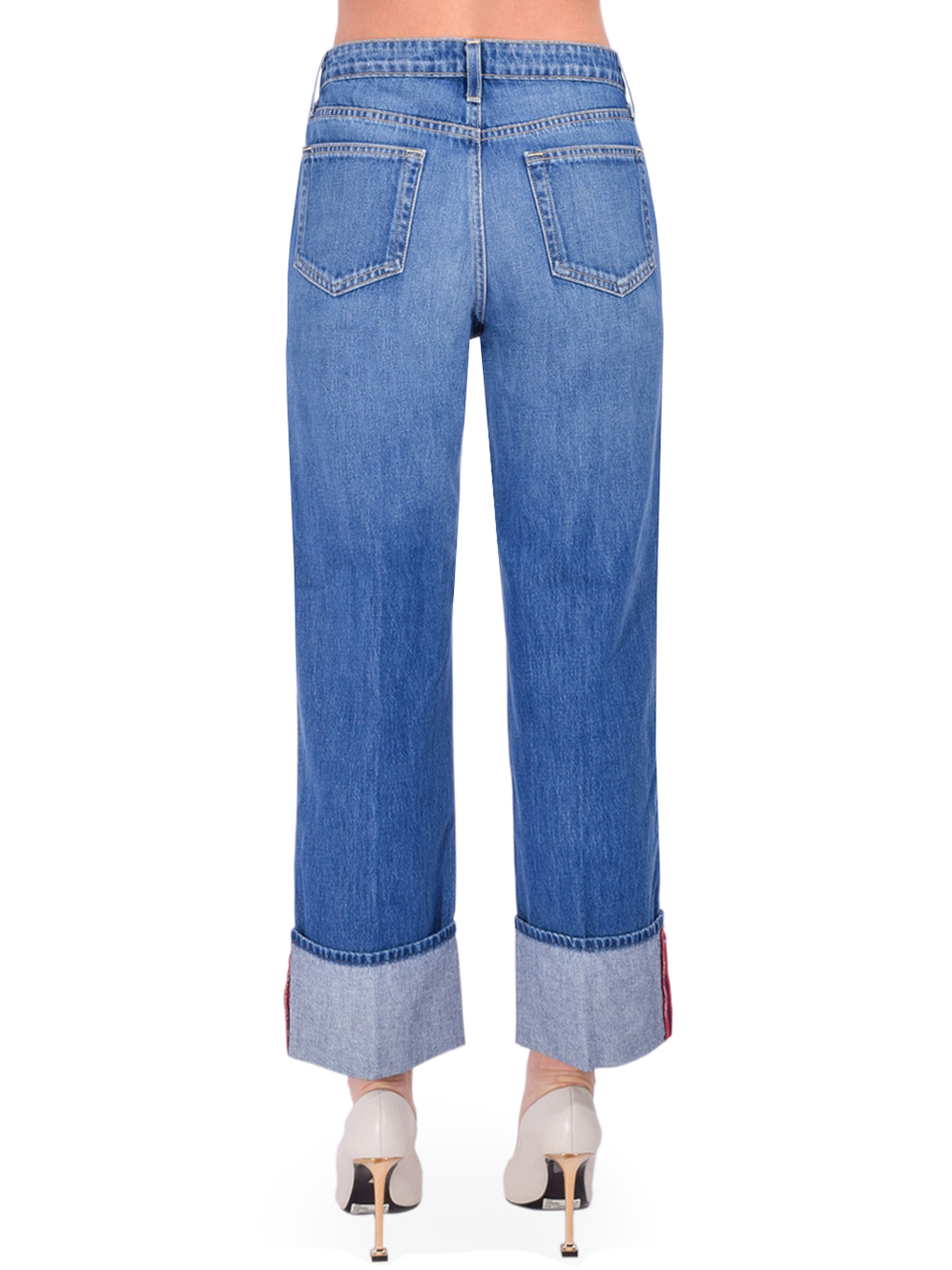 L'Agence Leighton Cuffed Stovepipe Jean Back View 