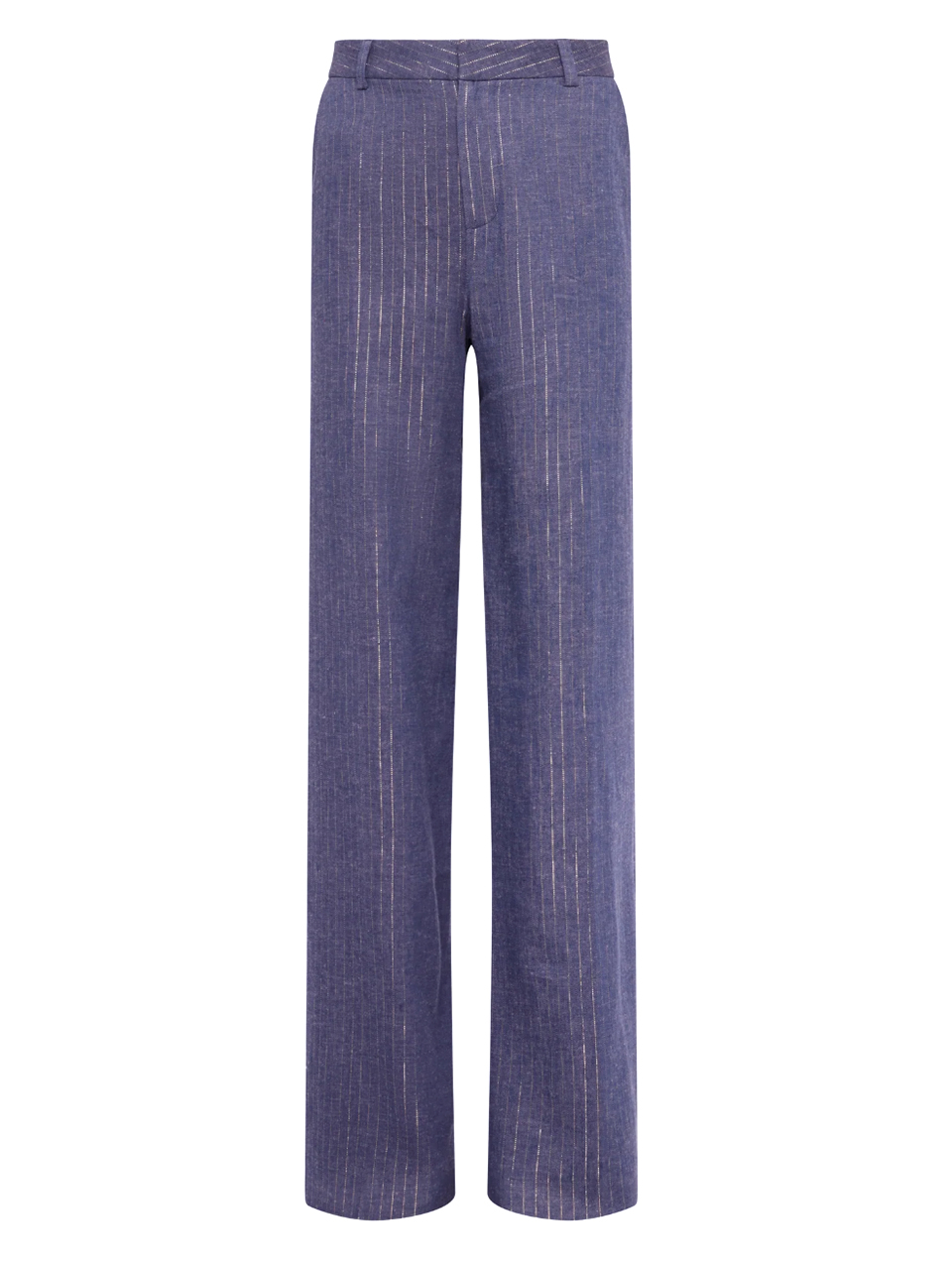 L'Agence Livvy Pinstriped Trouser in Blue Pinstripe Product Shot 