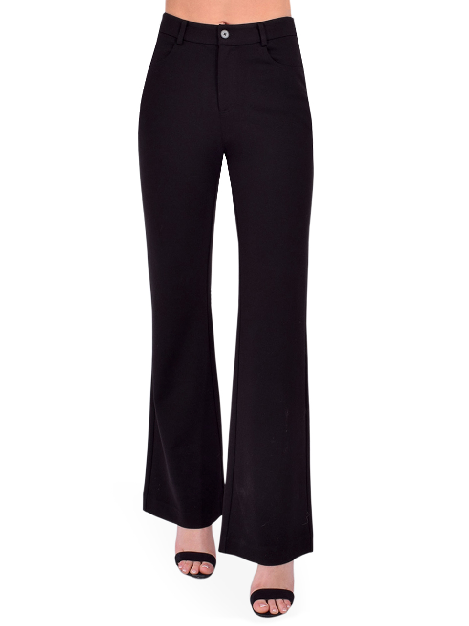 CAMI NYC Lucrecia Wide Leg Pant in Black Front View 