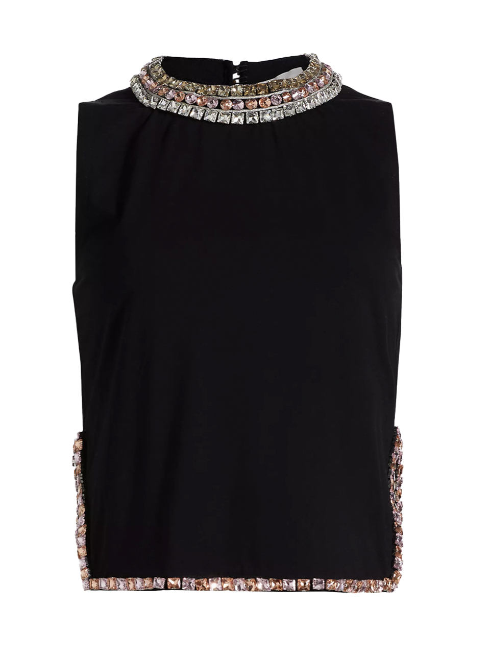 Cinq à Sept Petula Jewel-Embellished Top in Black Product Shot 